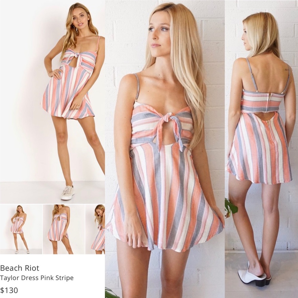Beach Riot Tie Front Keyhole Dress - Picture 3 of 10